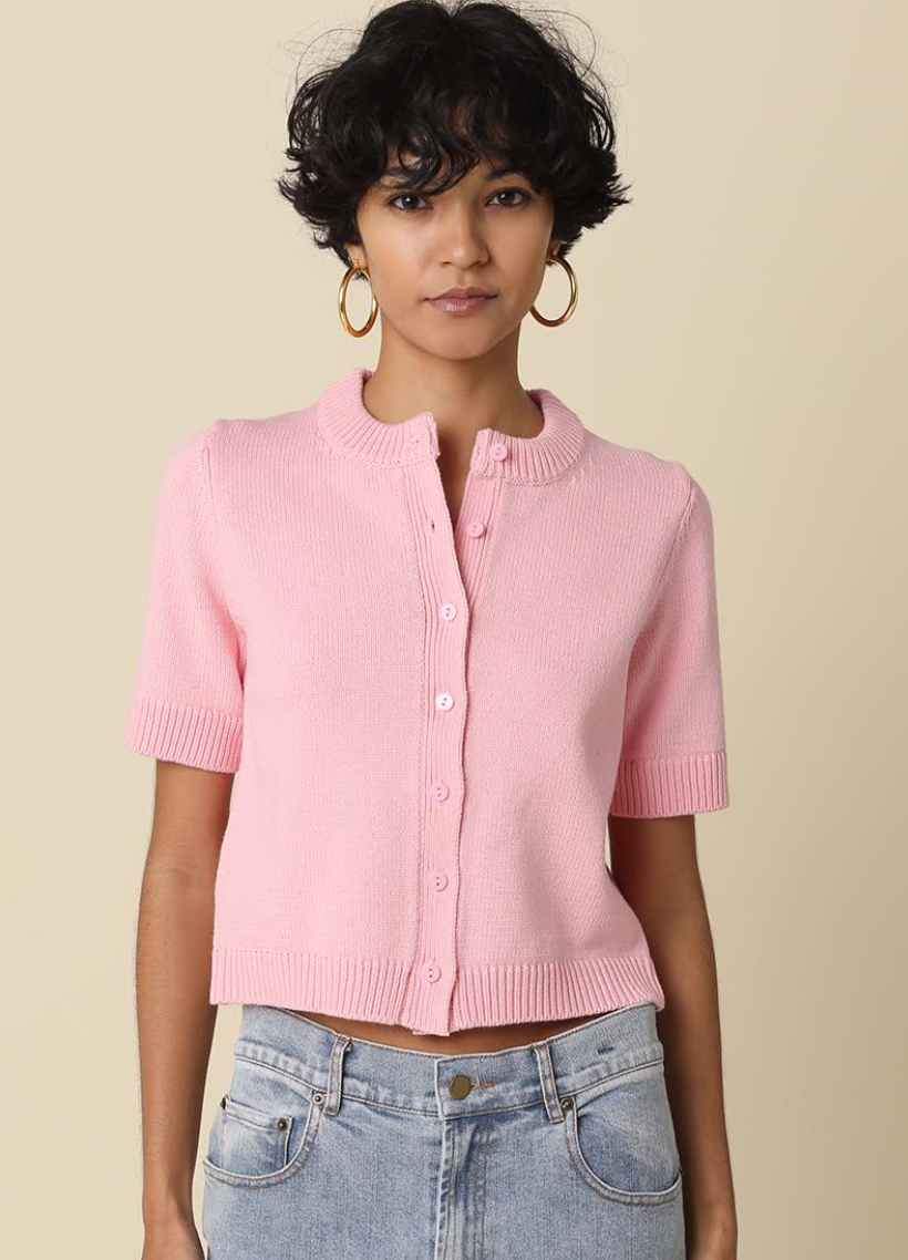 IVY SHORT SLEEVE SWEATER CARDIGAN