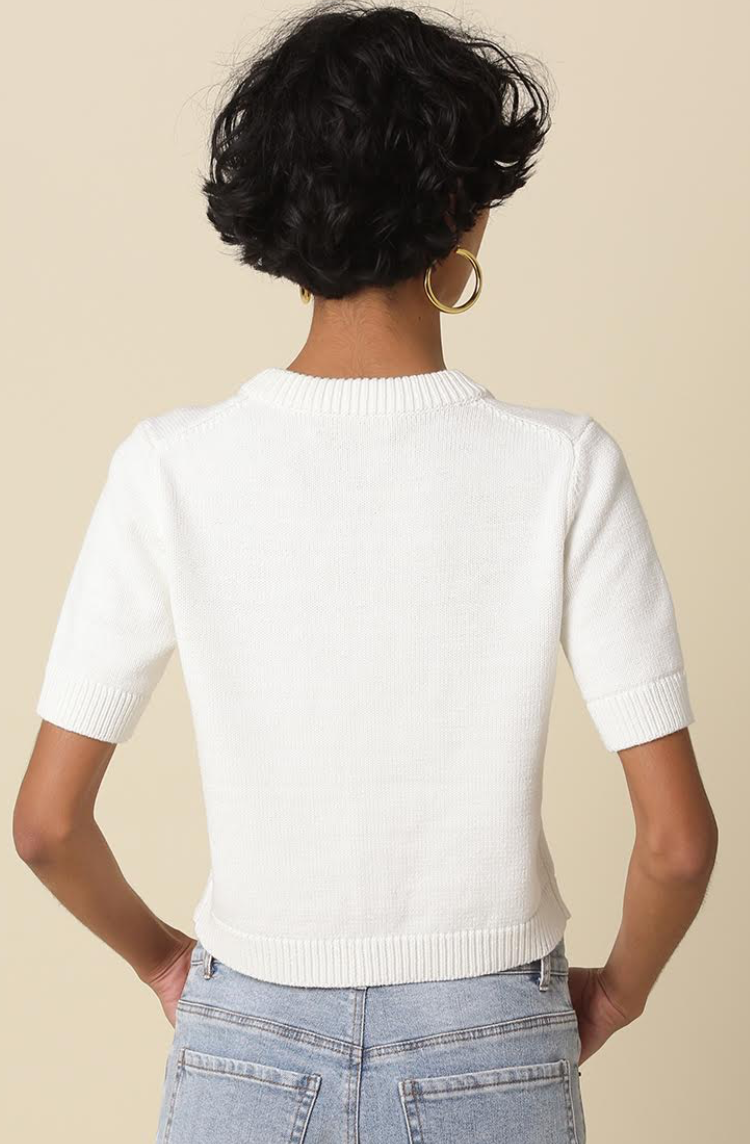 IVY SHORT SLEEVE SWEATER CARDIGAN