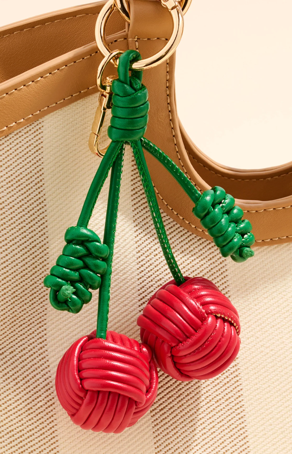 CHERRIES BEADED BAG CHARM