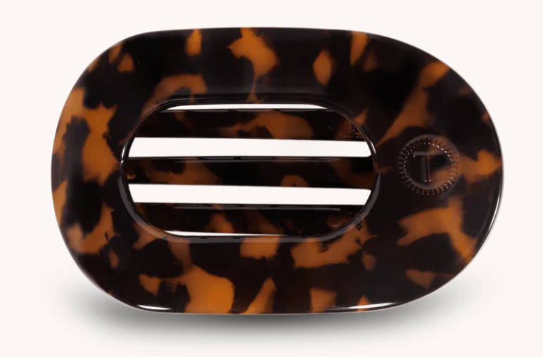 Blonde Tortoise Medium Flat Round Clip