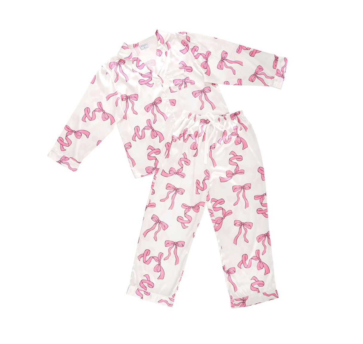LONG SLEEVE BOW PJ SET-LG