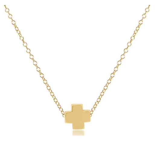 16" Necklace Gold - Signature Cross Gold