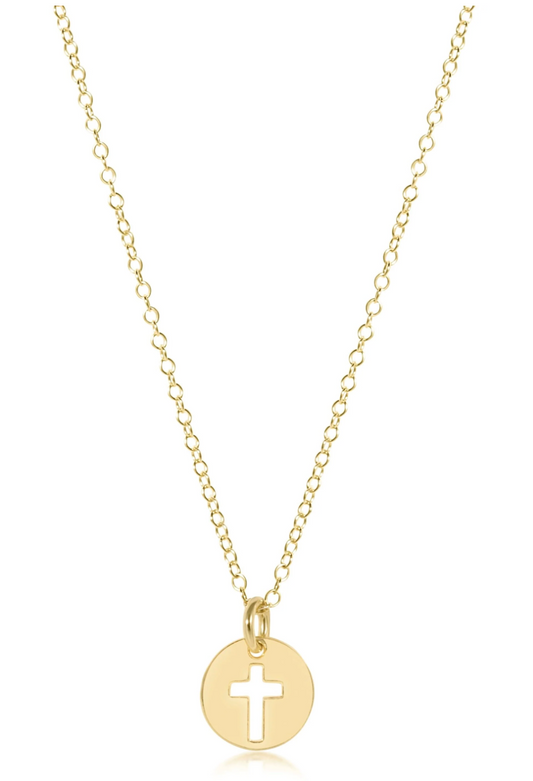 egirl 14" Necklace Gold - Blessed Small Gold Disc