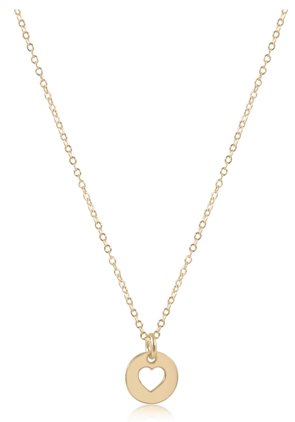 egirl 14" Necklace Gold - Love Small Gold Disc