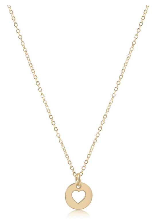 egirl 14" Necklace Gold - Love Small Gold Disc