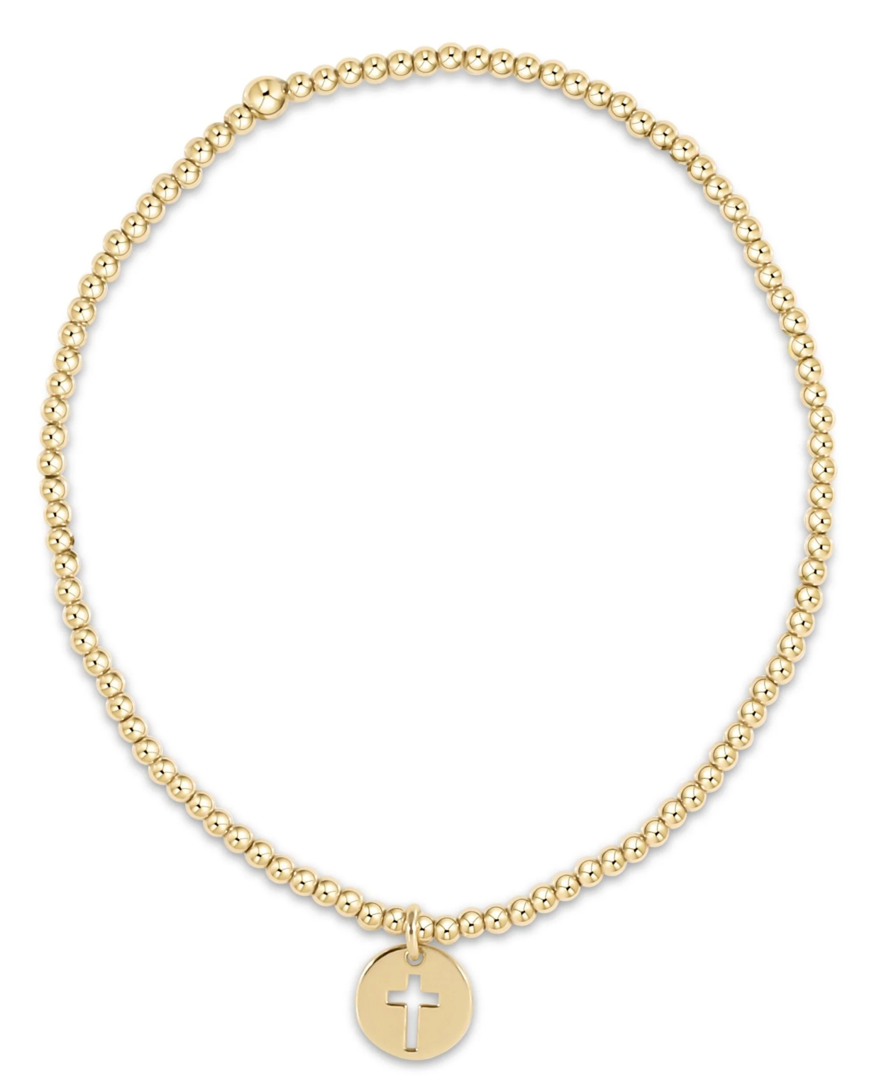 egirl Classic Gold 2mm Bracelet - Blessed Small Gold Disc