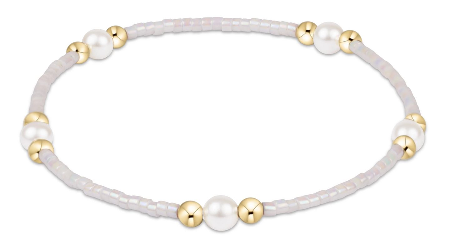 Hope Purpose Pearl Bracelet - Silky White