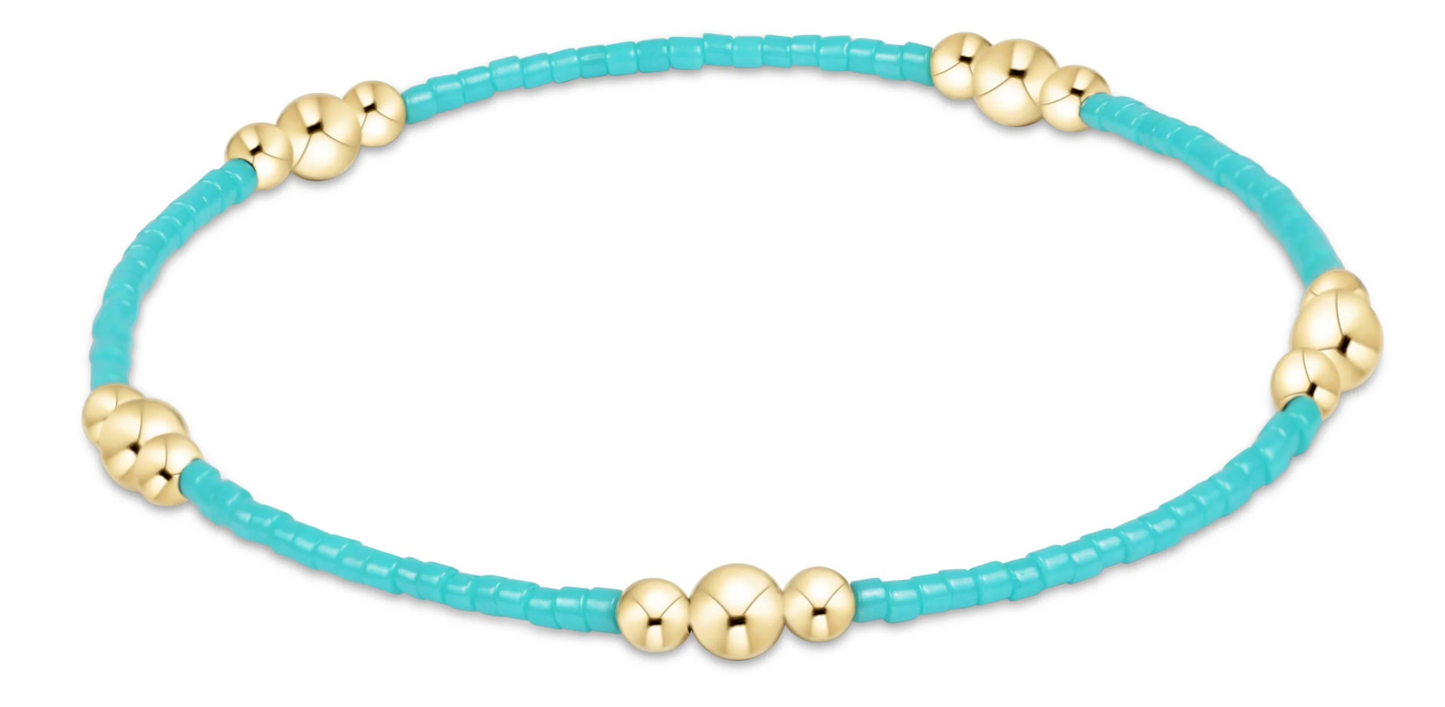 Hope Purpose Gold Bracelet - Turquoise