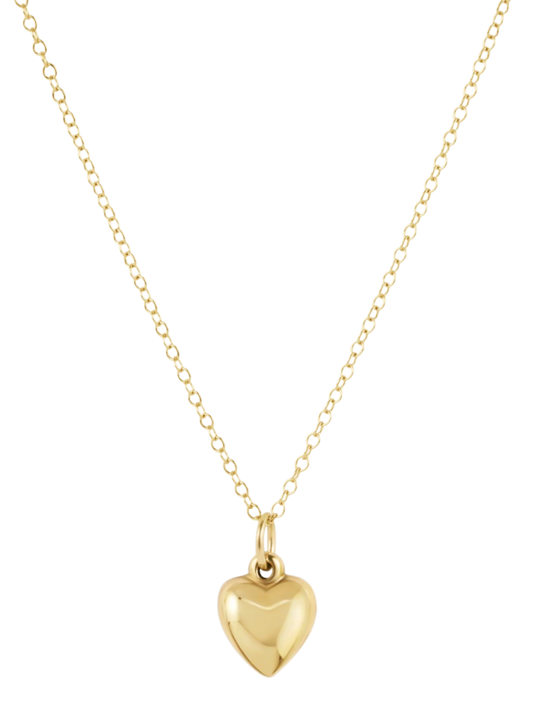 egirl 14" Necklace Gold - Love Plush Small Gold Charm
