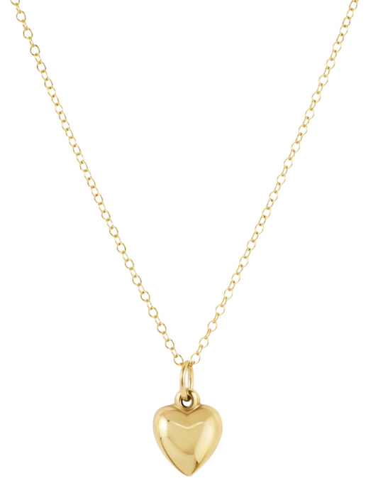 egirl 14" Necklace Gold - Love Plush Small Gold Charm