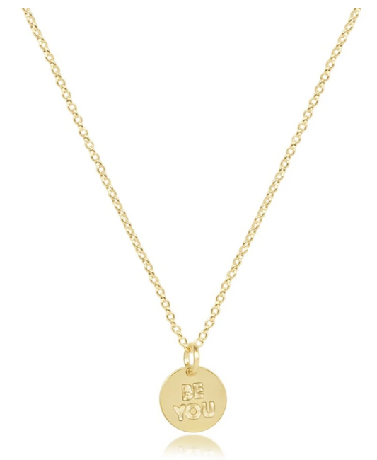 egirl 14" Necklace Gold - be you. Small Gold Disc