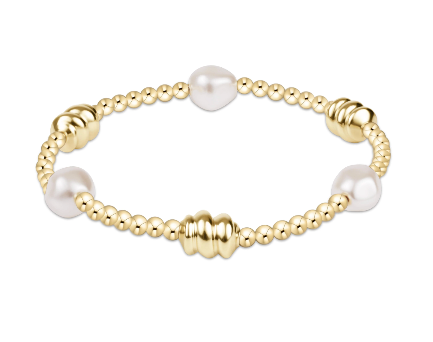 Admire Gold & Admire Pearl 3mm Gold Bracelet