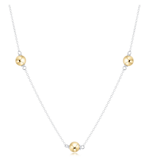 15" Choker Simplicity Chain Mixed Metal - Classic