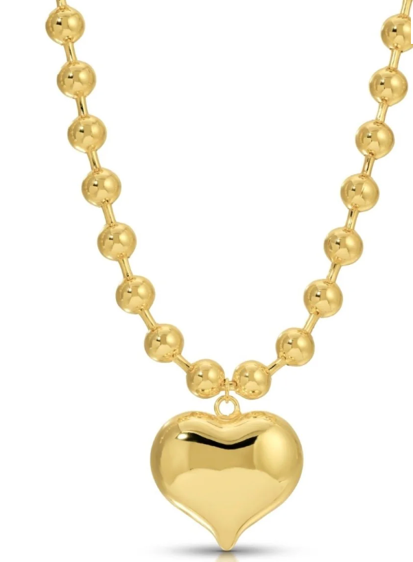 bubble heart pendant
