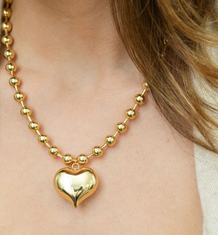 bubble heart pendant