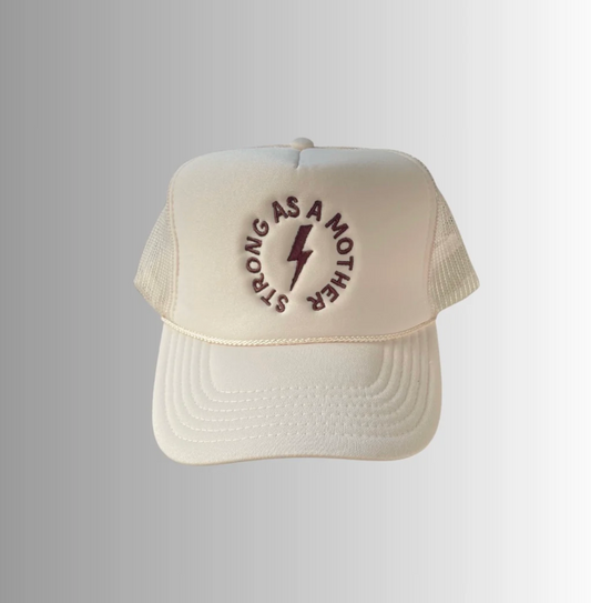 Strong as a mother® Embroidered Trucker Hat Sand | Sand