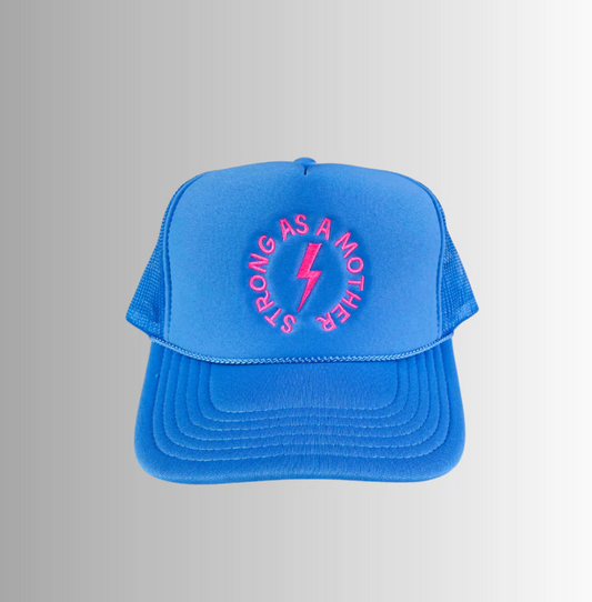 Strong as a mother® Embroidered Trucker Hat Sky Blue | Sky Blue