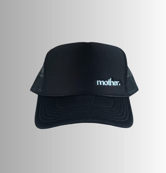 The Mini Mother Embroidered Women's Trucker Hat Black | Black