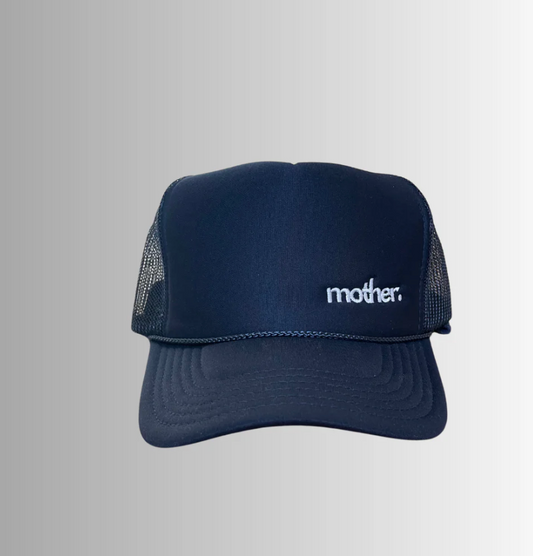 The Mini Mother Embroidered Women's Trucker Hat Navy | Navy