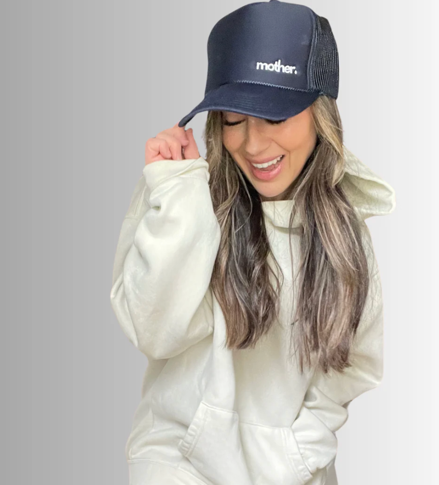 The Mini Mother Embroidered Women's Trucker Hat Navy | Navy