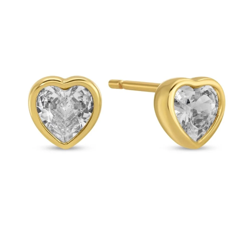 CZ HEART STUD