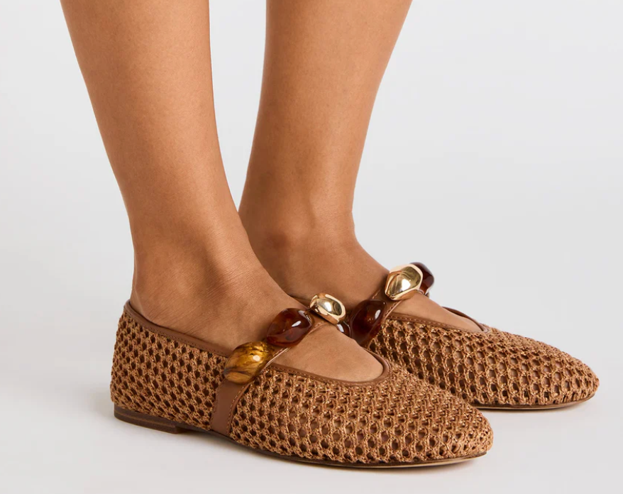POPPIN BROWN RAFFIA