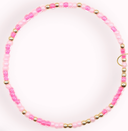 Pink Sprinkle Bracelet - Standard 6.75 inch