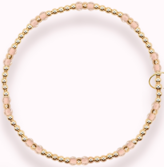 Light Pink Hazel Bracelet - Standard 6.75 inch
