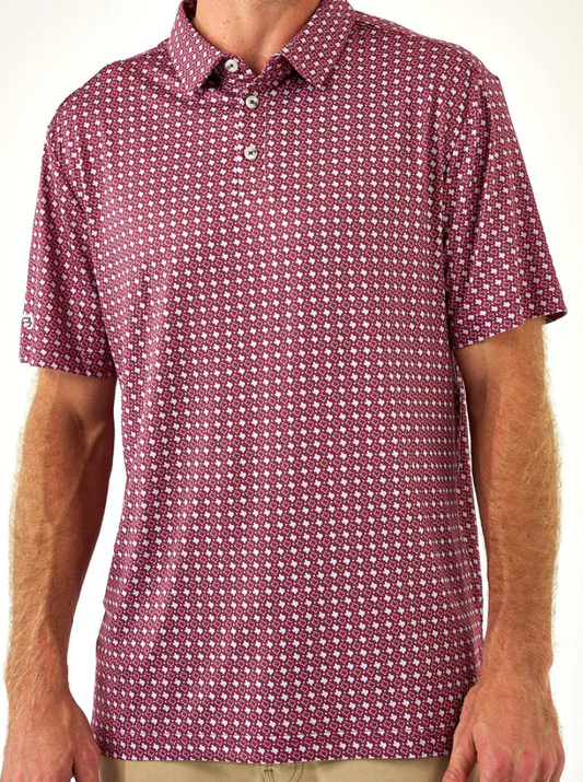 Youth - Performance Polo - Texas Maroon And Grey