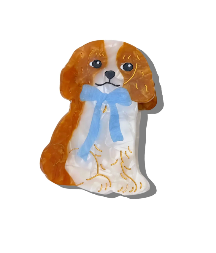 HAND-PAINTED KING CHARLES CLAW HAIR CLIP