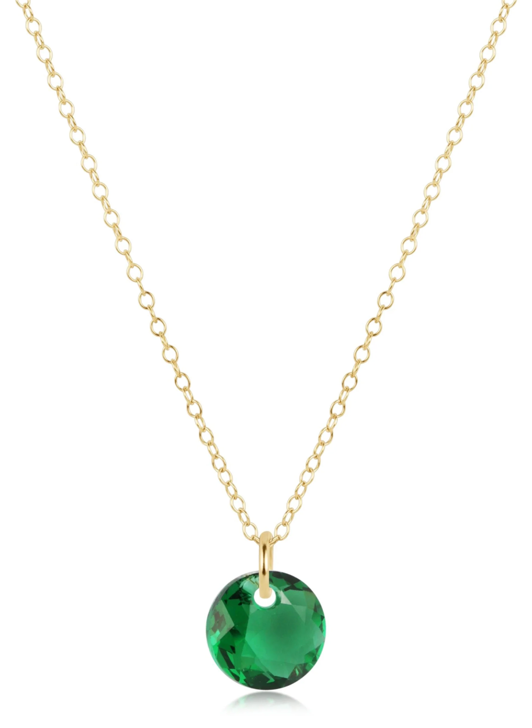 16" Necklace Gold - Reflection Small Charm - 05