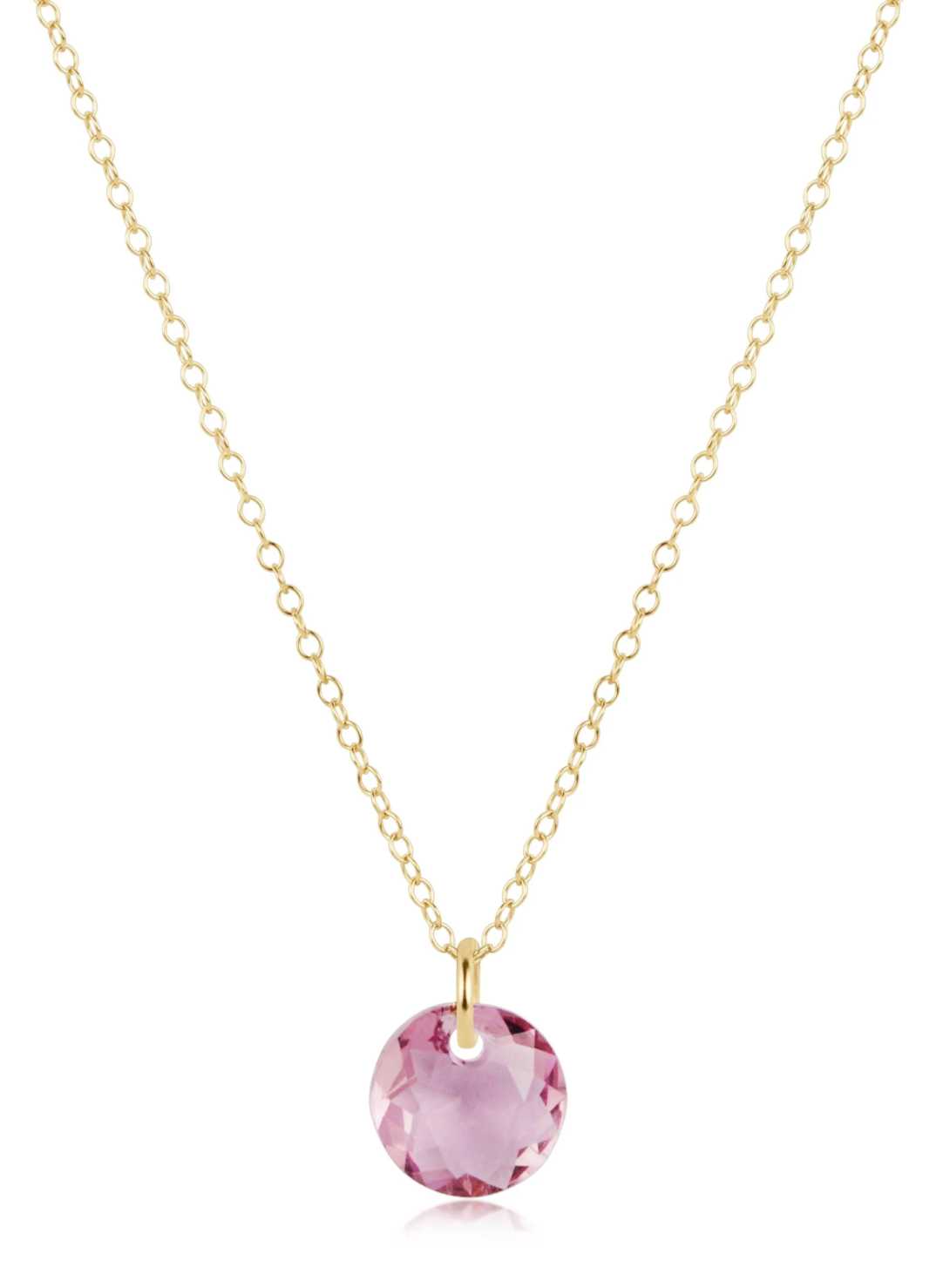 16" Necklace Gold - Reflection Small Charm - 02