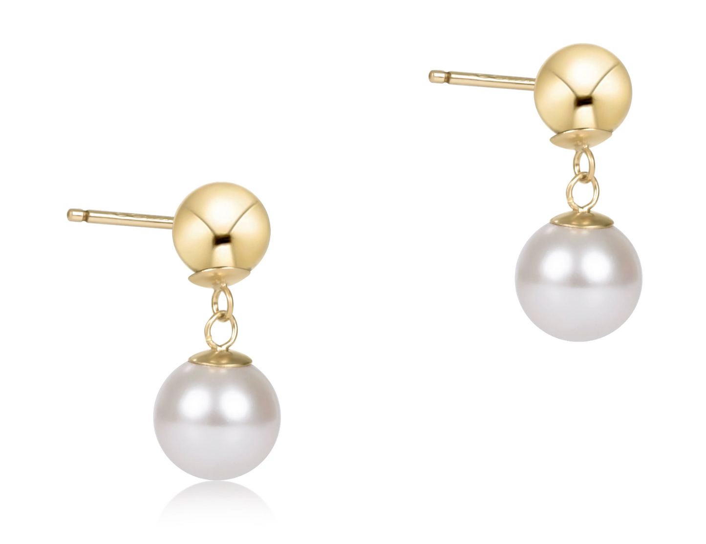 Classic Pearl 10mm Ball Drop Stud - Pearl