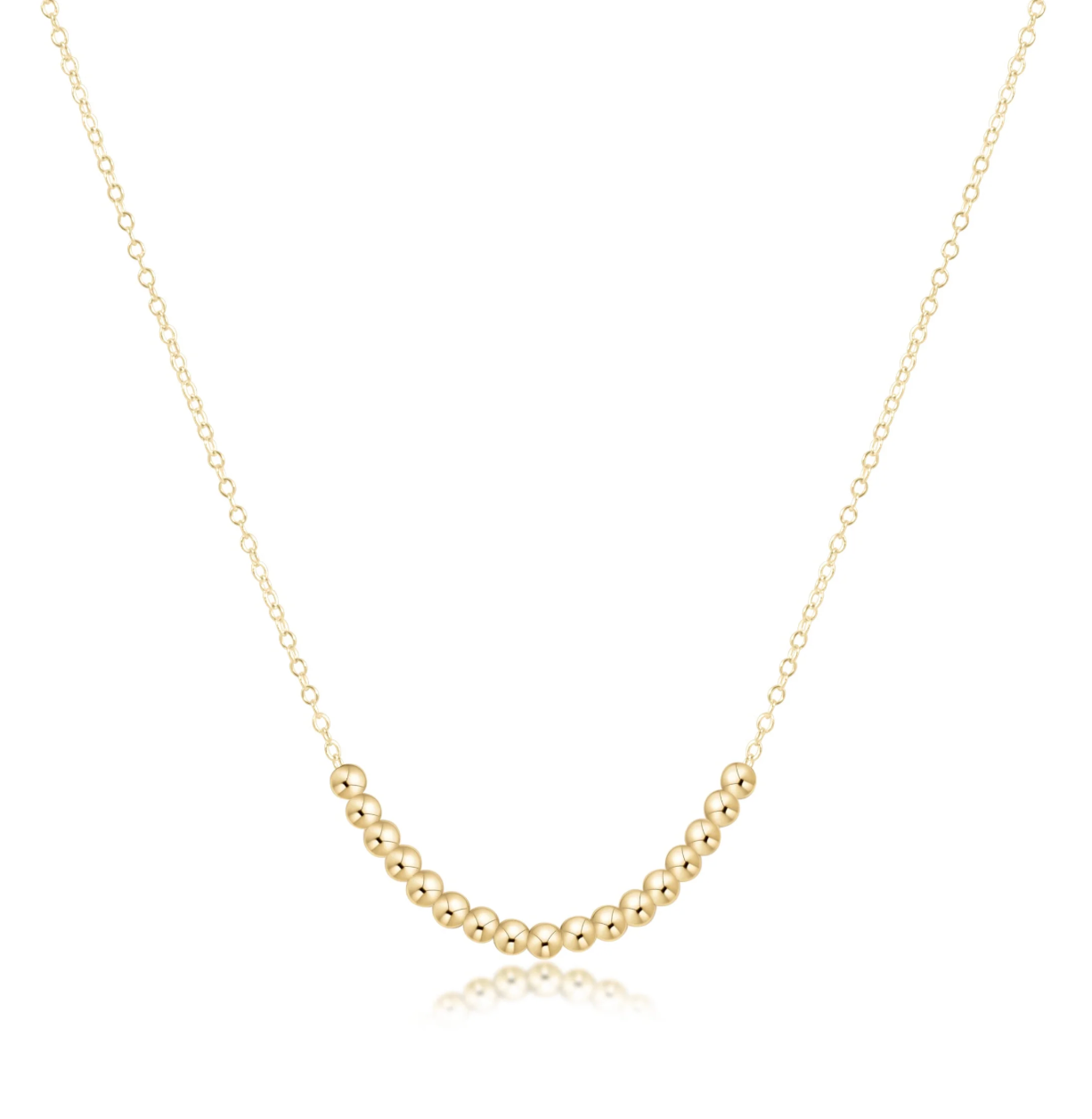 16" Necklace Gold - Beaded Bliss Small Gold
