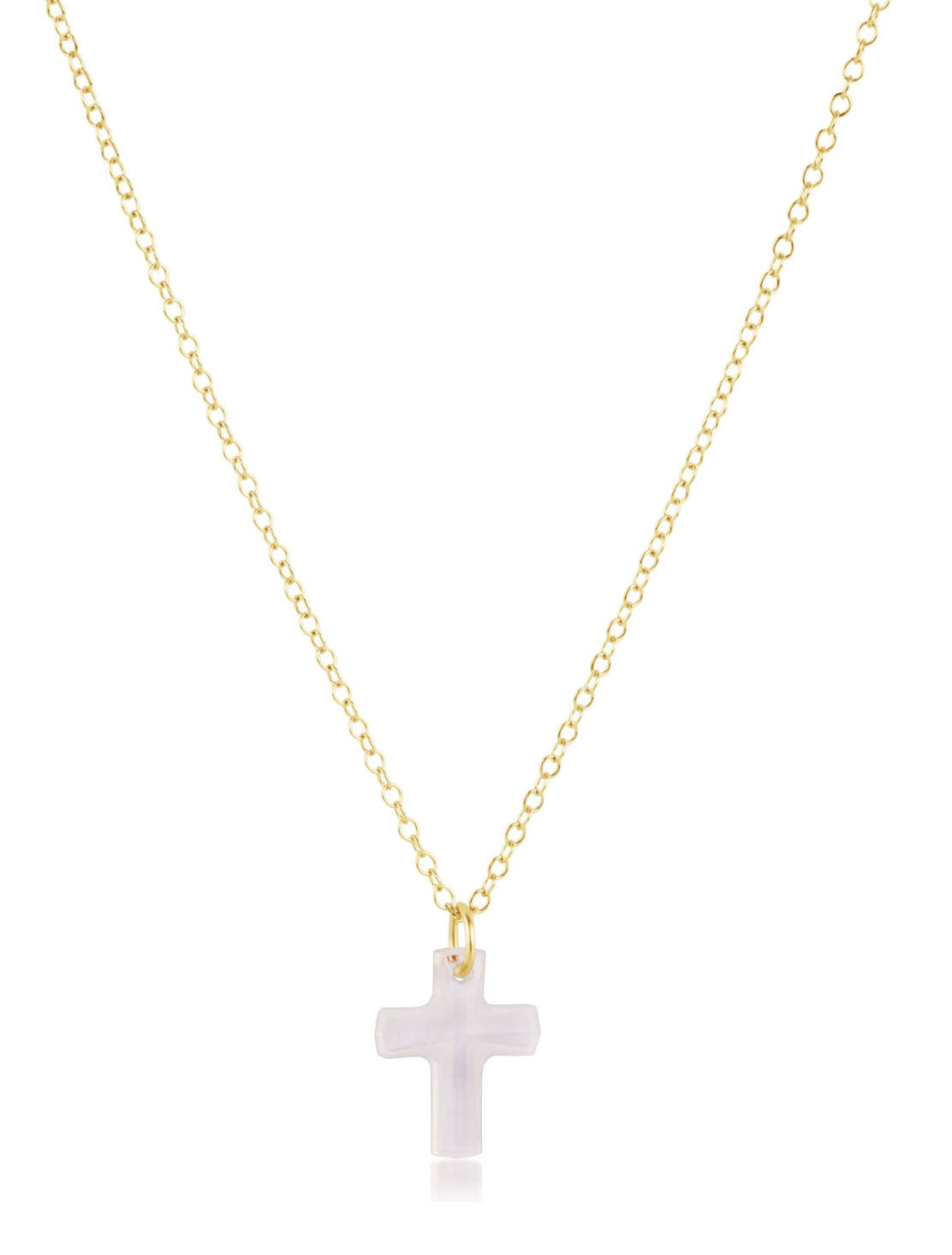 16" Necklace Gold - Blessed Crystal Charm
