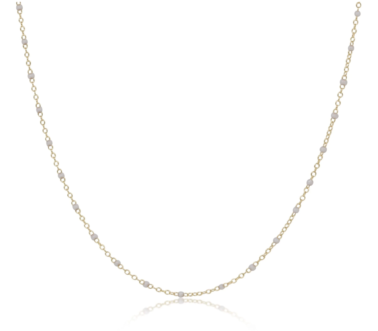 17" Choker Simplicity Chain Gold - Pearl 2mm