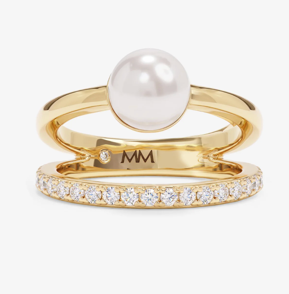 Perfect Pearl Stacked Ring