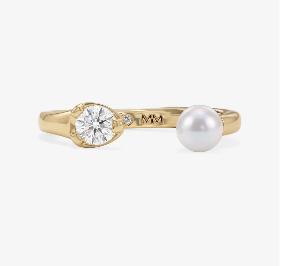 Perfect Pearl Open Ring