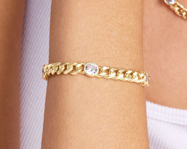 Julian Triple Diamond Cuban Chain Bracelet