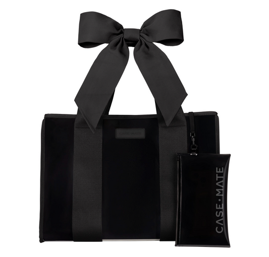 Jelly Bow Tote w/ Phone Pouch -  Midnight