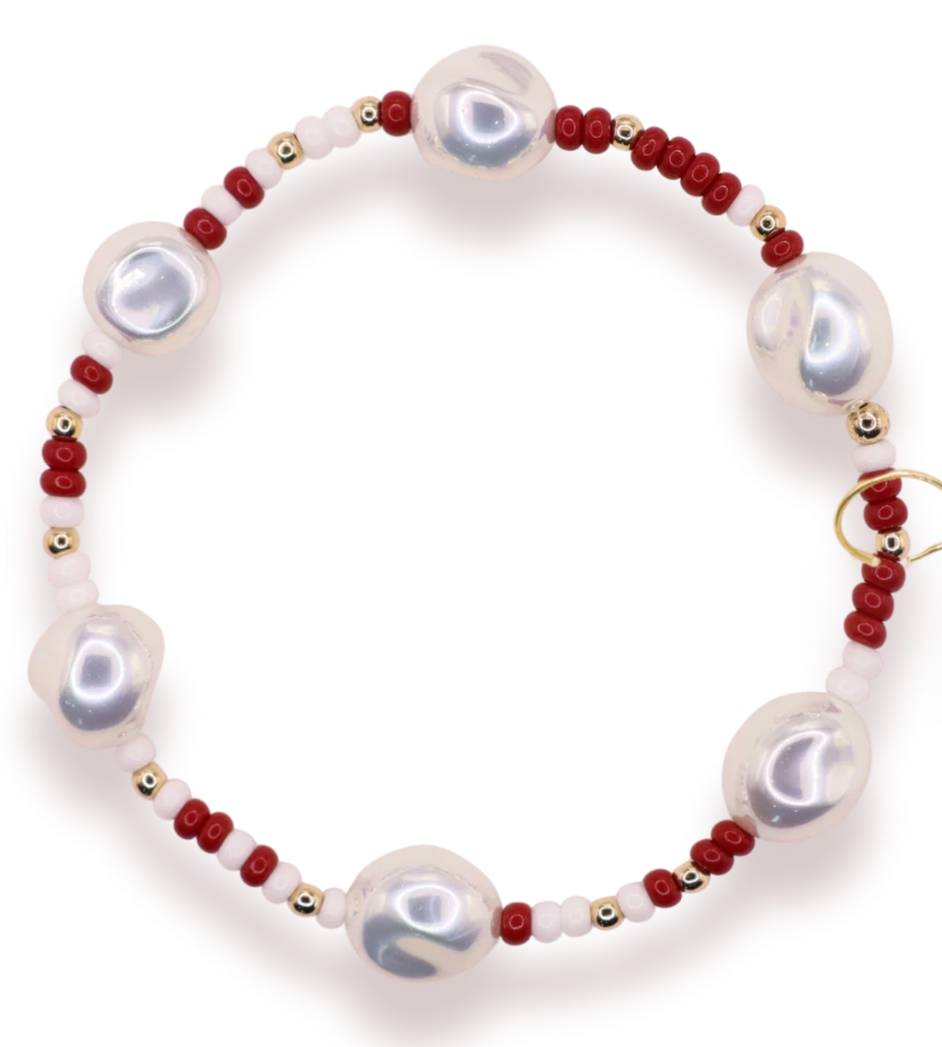 Maroon and White Sadie Sprinkle Bracelet