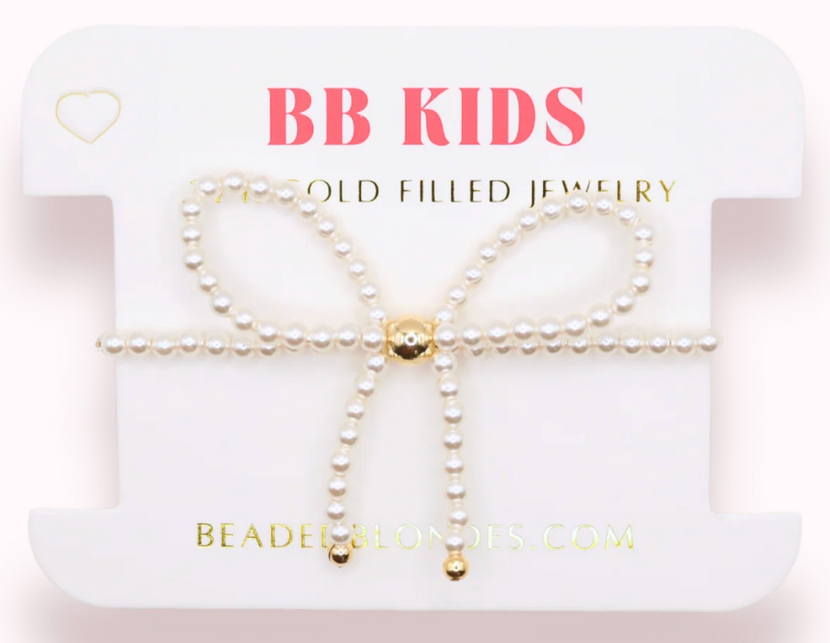 Pearl Bow Bracelet (Kids Size)