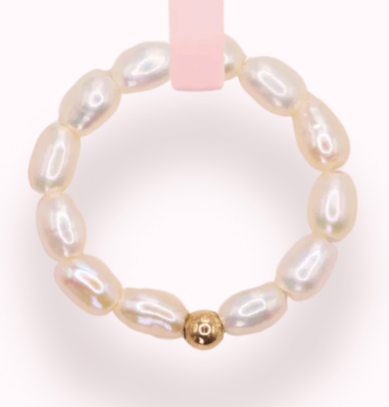 Jamie Pearl Ring in Gold