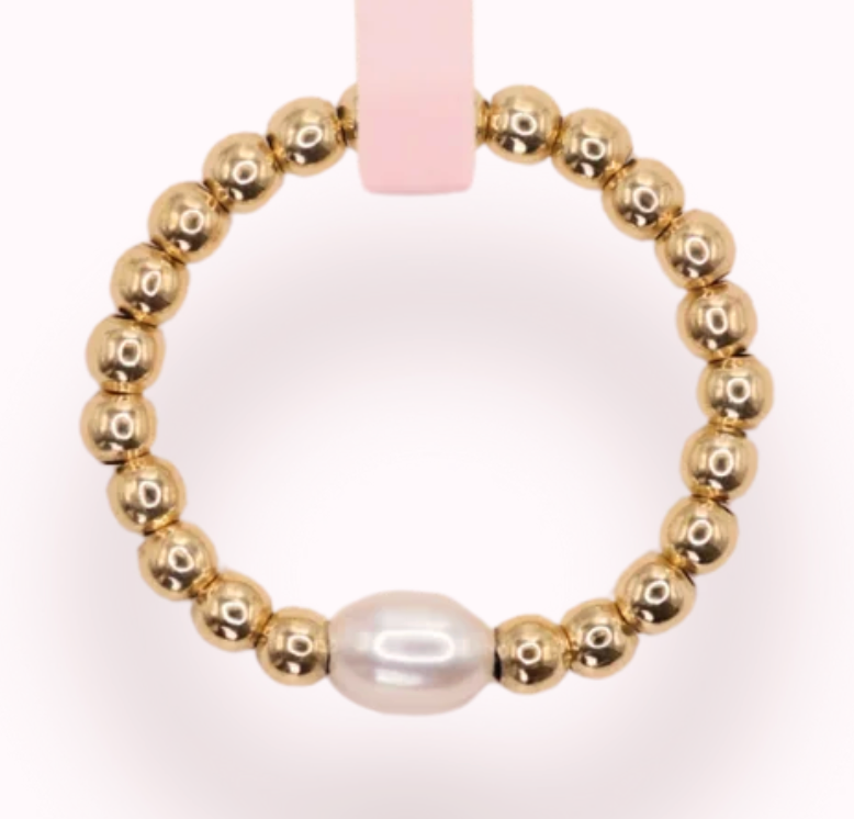 Haley Pearl Ring in Gold