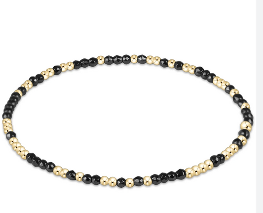 Hope Unwritten Faceted Hematite 2mm Bead Bracelet
