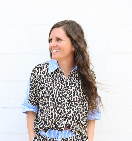 STRIPES & LEOPARD TOP