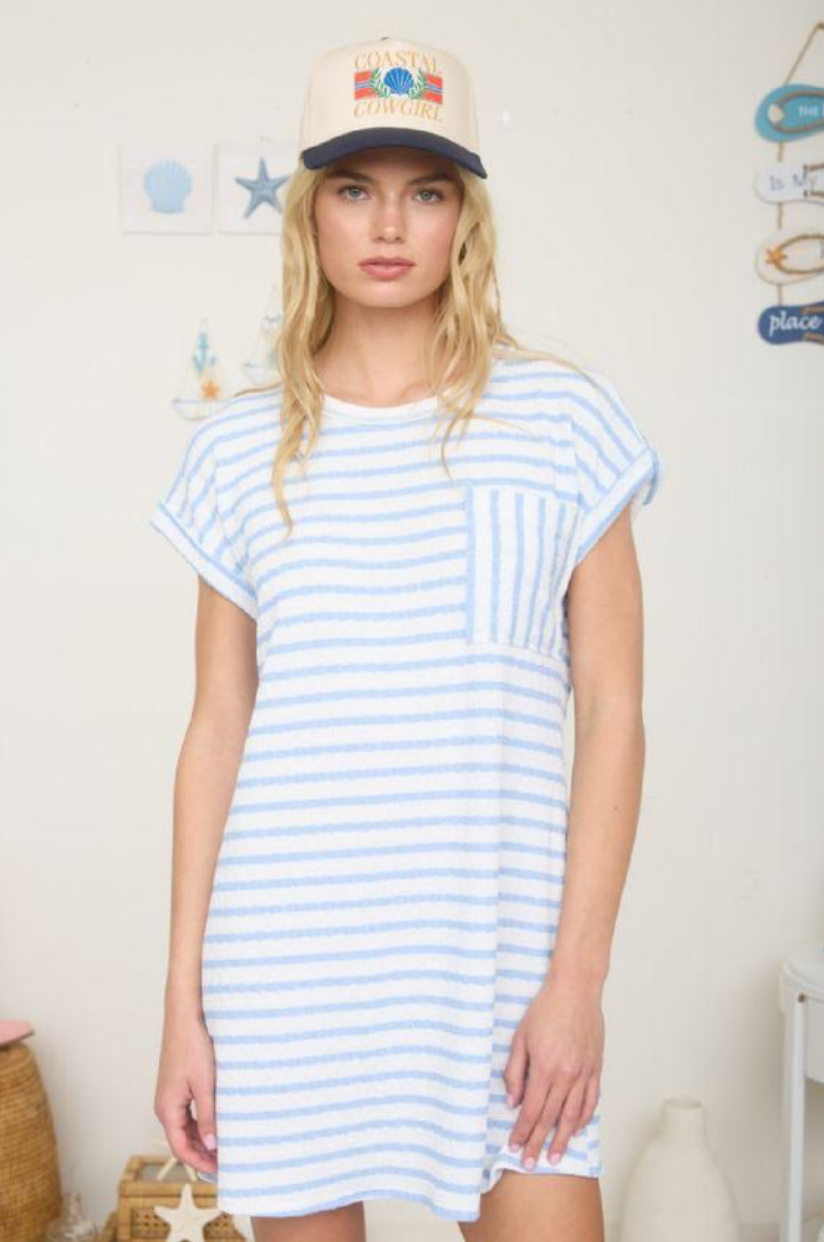 TEXTURED T-SHIRT DRESS