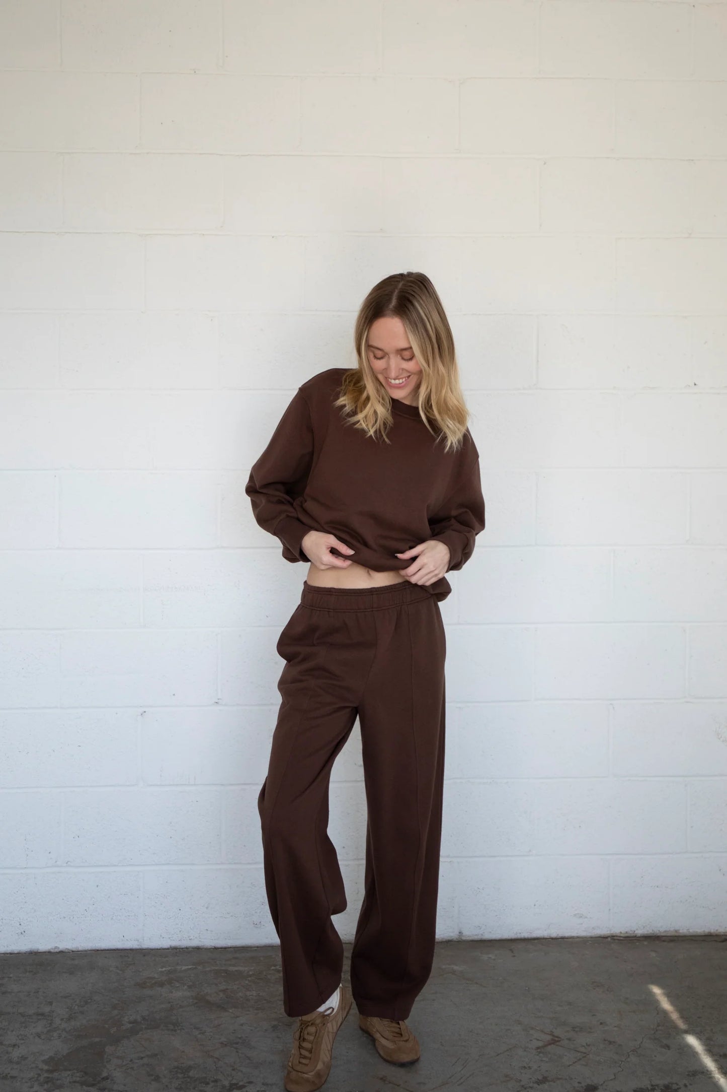 BUBBLE HEM SWEATSHIRT