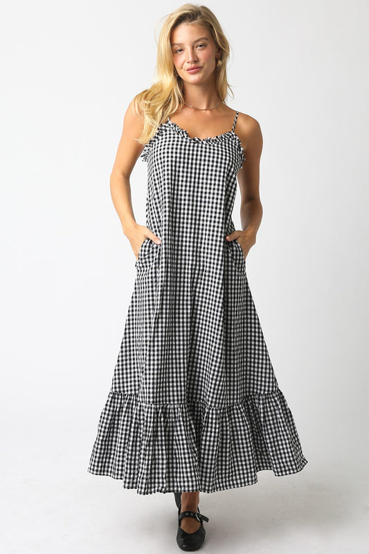 Taylor Gingham Maxi Dress