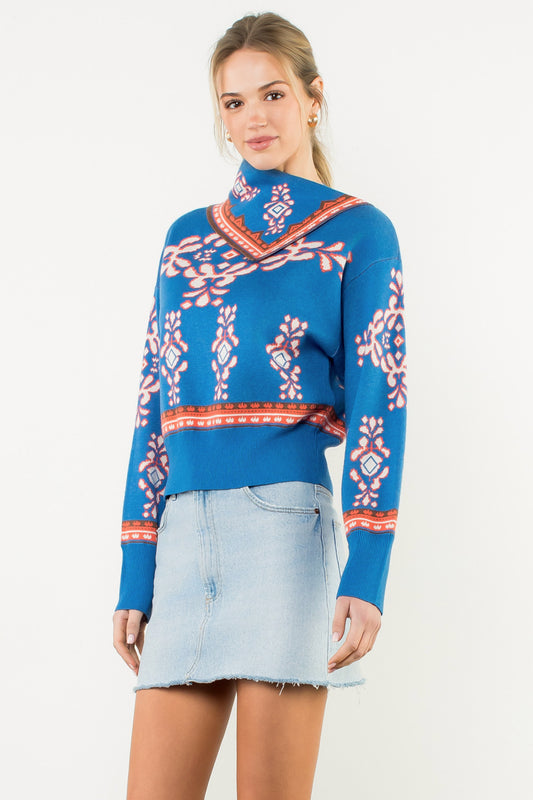 LS PRINT SWEATER